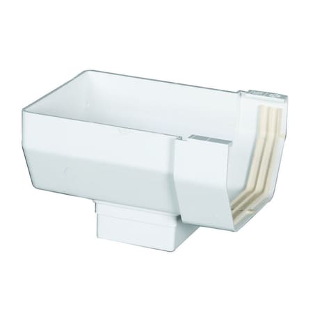 Amerimax Home Products Amerimax 3.5 in. H X 5 in. W X 9 in. L White Vinyl K Gutter Outlet T0509